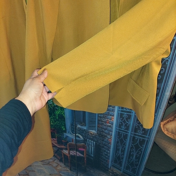 Black Label Evan Picone 2pc Dress Suit Mustard Yellow - Picture 10 of 12